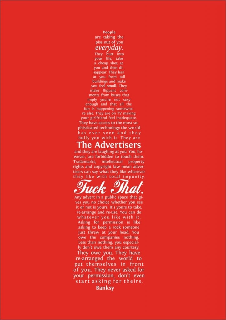 bansky coca cola bottle